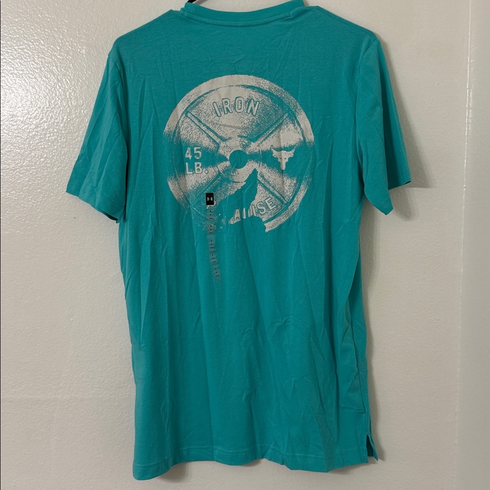 NEW! Project Rock Under Armour Night Crew Teal T-Shirt  Size: S